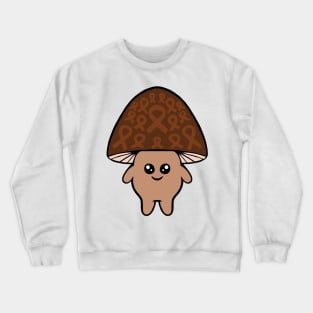 Brown Awareness Ribbon Mushroom man Crewneck Sweatshirt